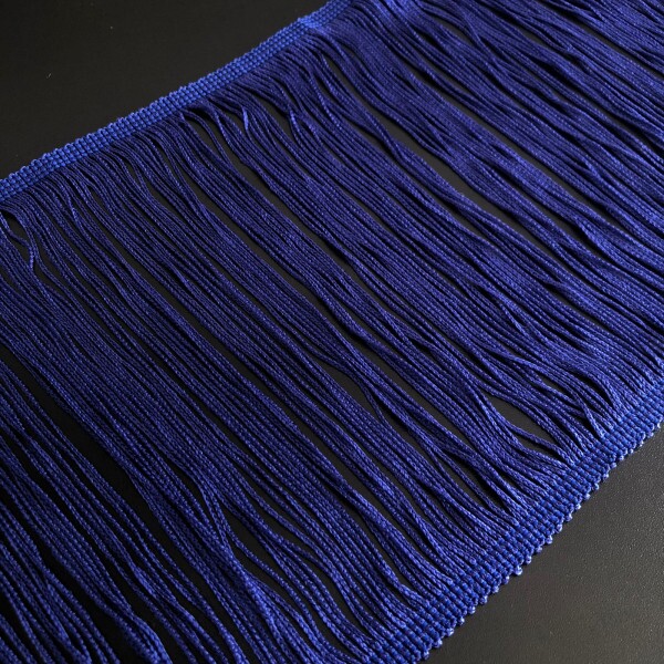 Entremeio de Franja - Azul Royal - 20 cm 